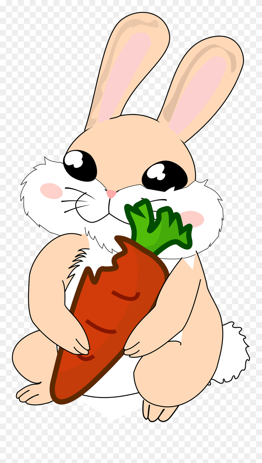 Garden Clipart Bunny - Cute Kawaii Notebook: Happy Bunny,100 Lined Pages For - Png Download