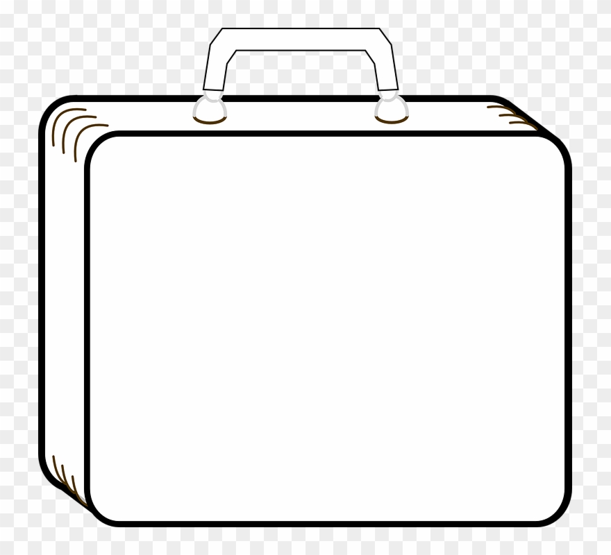 Download Luggage Outline Clipart Suitcase Baggage Clip - Suitcase Clipart Clipart Black And White - Png Download
