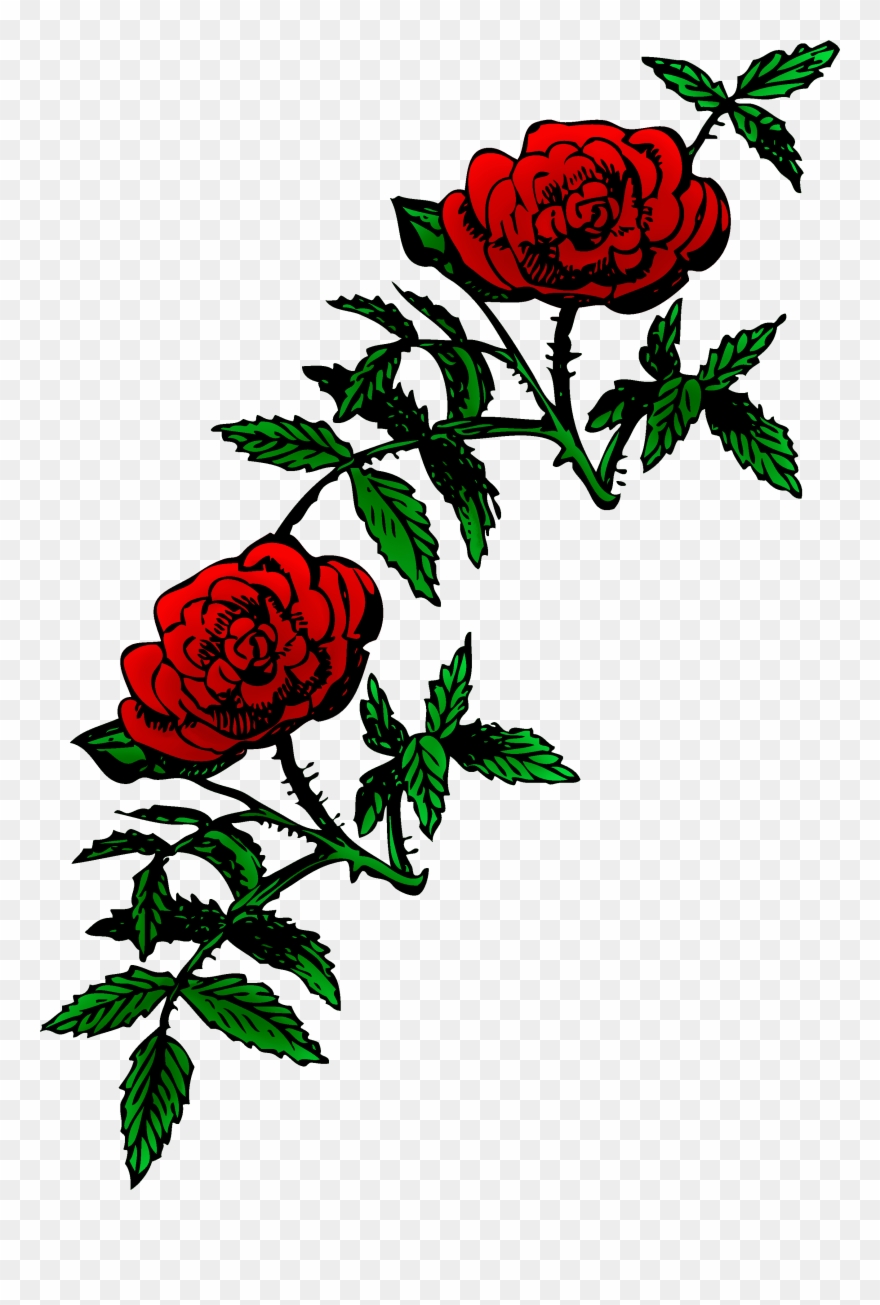 Roses Public Domain Rose Decoration Free Clip Art - Public Domain Rose - Png Download