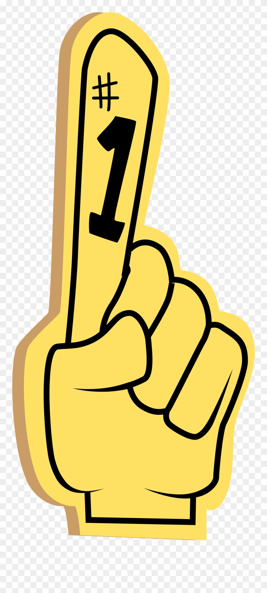 Clip Royalty Free 1 Vector Hand - #1 Foam Finger Png Transparent Png
