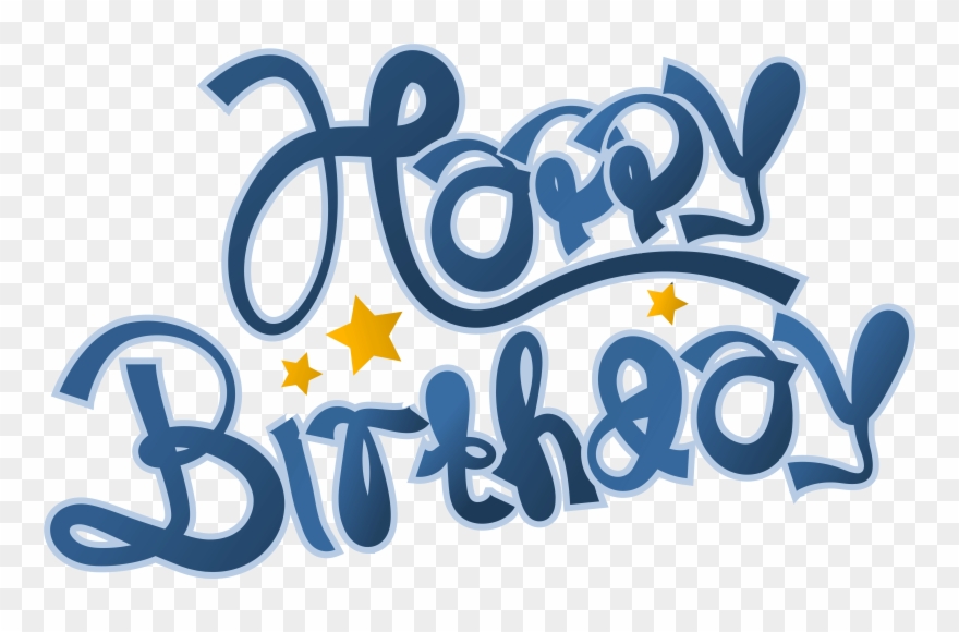 Blue Happy Birthday Clipart Picture - Happy Birthday Clipart Png Transparent Png