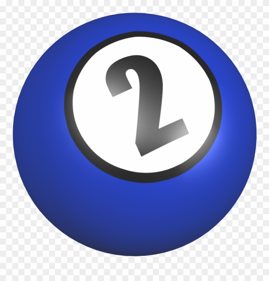 Number 2 Ball With Image From Clipart Free Clip Art - Ball With Number Clipart - Png Download