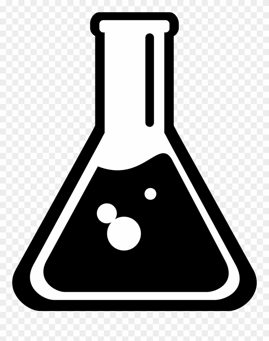 Science - Beaker Clip Art Black And White - Png Download