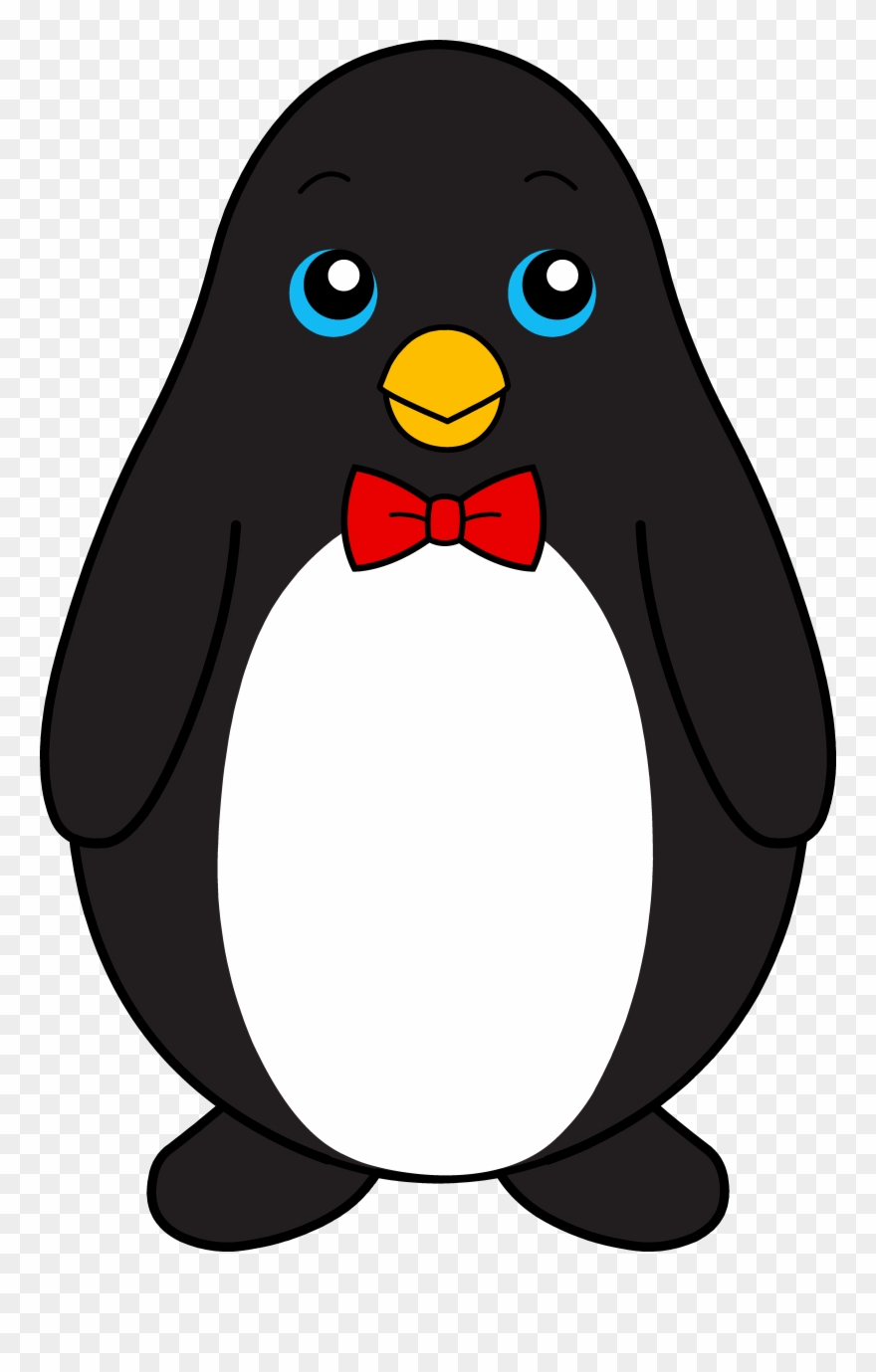 Bow Black And White Panda Free Images - Penguin With A Tie Clipart