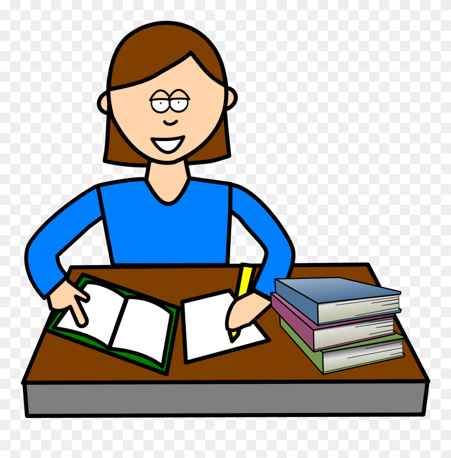 Student Studying Science Clipart - Study Clipart - Png Download