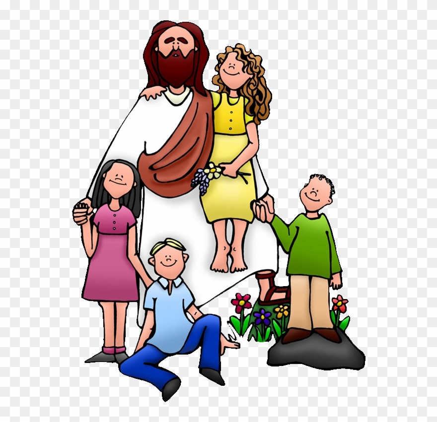 Teaching Of Jesus About Little Children Clip Art - Jesus With Kids Clip Art - Png Download