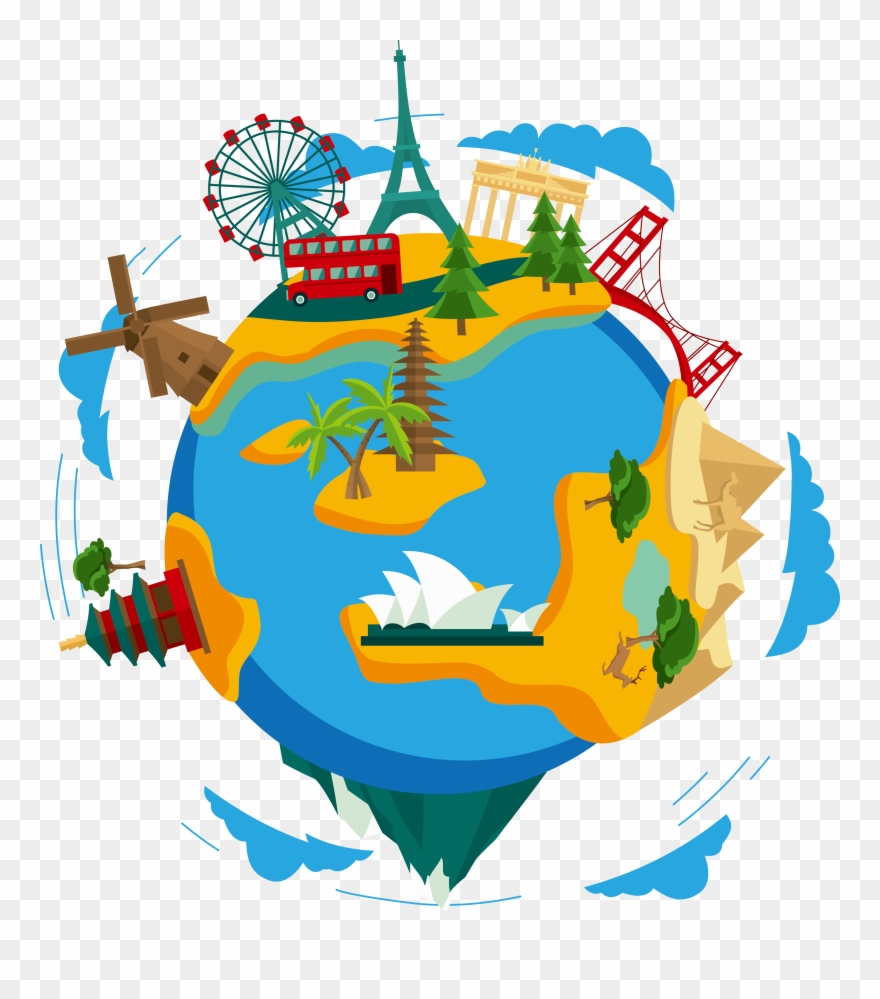 Clip Art Transparent Library World Png Jokingart Com - Travel Around The World Png