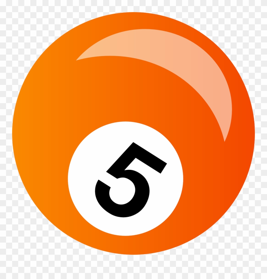 Clip Art Pool Snooker Ball Svg - Bola De Billar 5 - Png Download