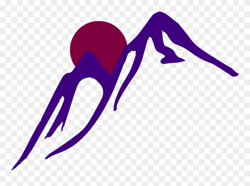 Mountain Sunset Morning Sunrise Evening Panorama - Black And White Mountain Drawing Clipart