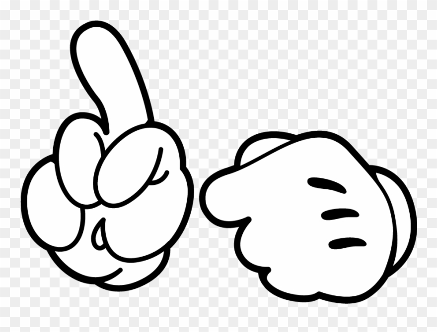 Mickey - Mouse - Head - Shape - Black - Guantes De Mickey Mouse Clipart