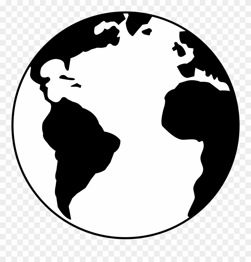 Earth - Science - Clipart - Black - And - White - Png Download