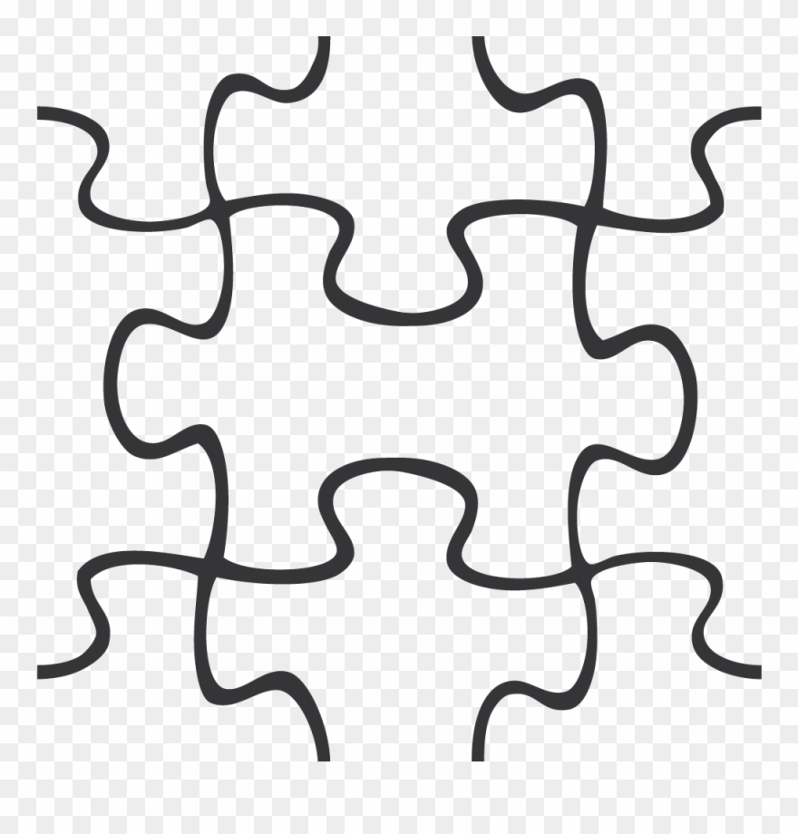 Puzzle Template For Powerpoint - Plantilla De Rompecabezas Para Power Point Clipart