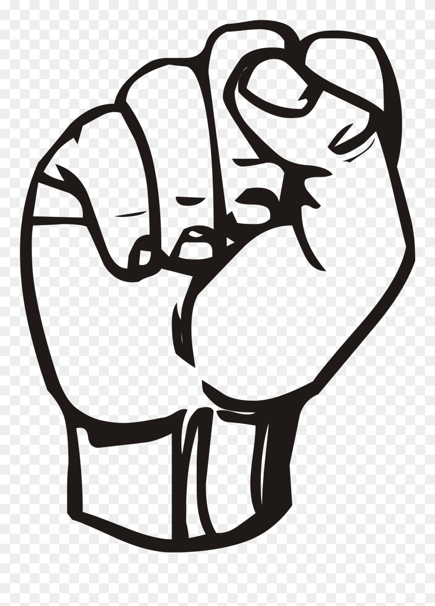 Raised Fist - Sign Language S Png Clipart