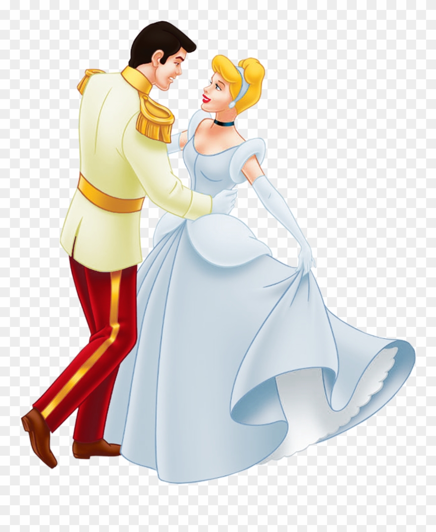 Top 89 Cinderella Clip Art - Prince Charming And Cinderella Dancing - Png Download