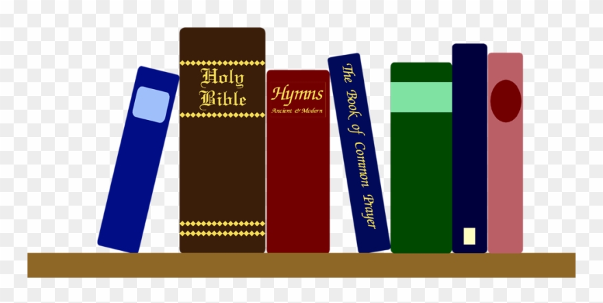 Clipart Bible Clear Background Picture - Books On Shelf Clipart - Png Download