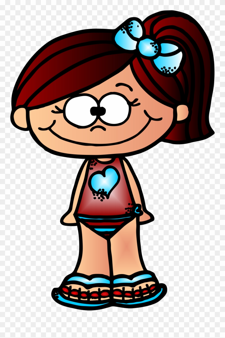 Cute Kid Clipart Freebie Easter Time - Clipart Bathing Suit Girl - Png Download