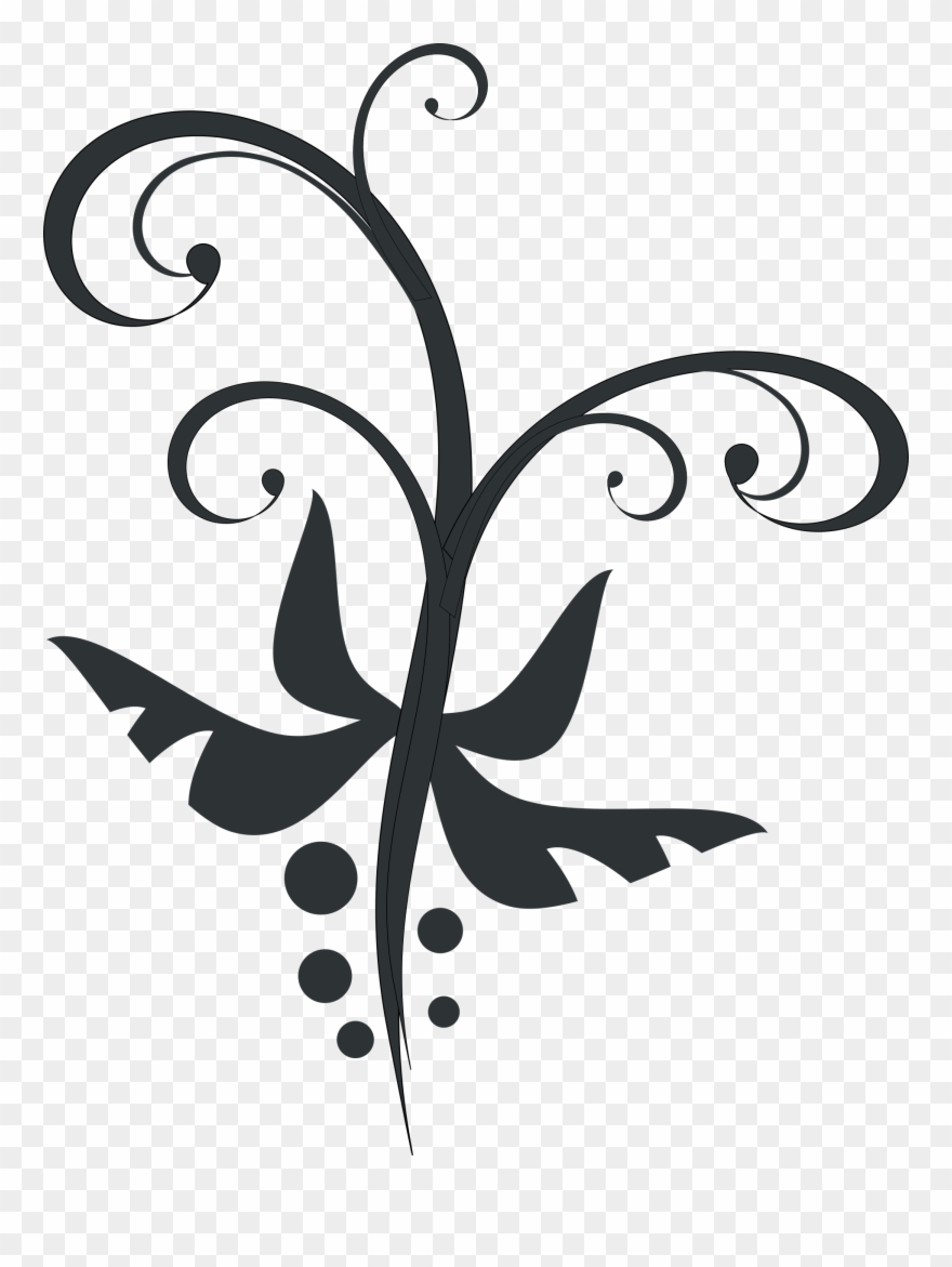 Swirl Design Clip Art Free - Swirls Black Vector Transparent - Png Download