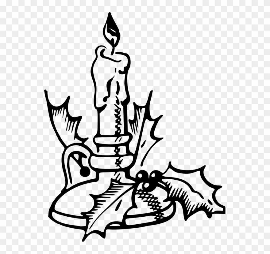 All Photo Png Clipart - Candles Png Black And White Transparent Png