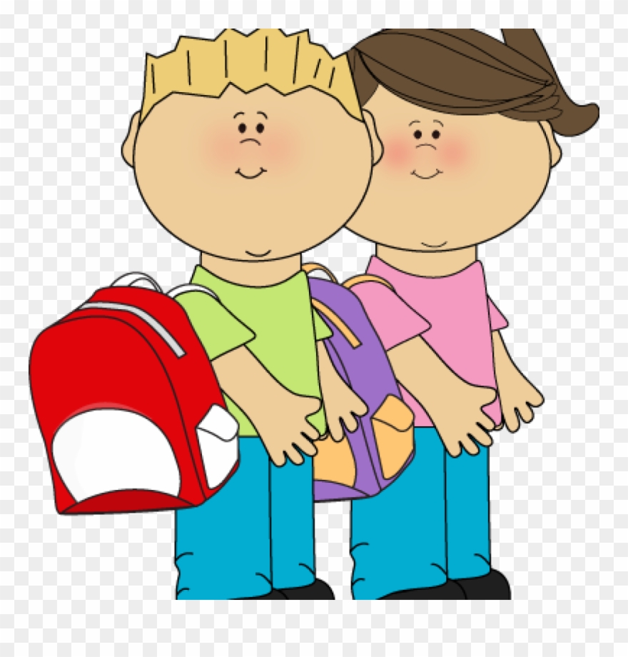 School Children Clip Art School Kids Clip Art School - Boy With Backpack Clipart - Png Download