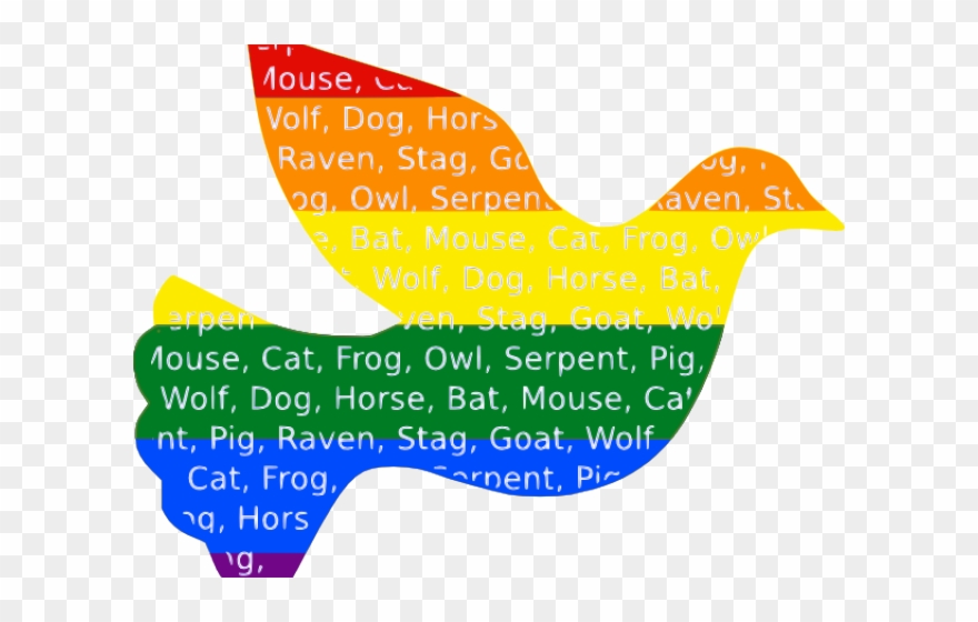 Peace Dove Clipart Rainbow - Clip Art - Png Download