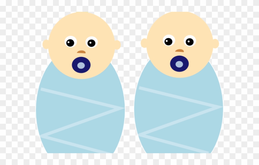 Twins Clipart Clip Art Baby - Tekening Zwanger Tweeling - Png Download