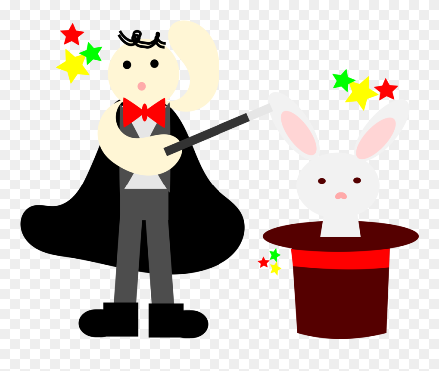 Clipart Desk Writing Center - Rabbit In A Hat Transparent - Png Download