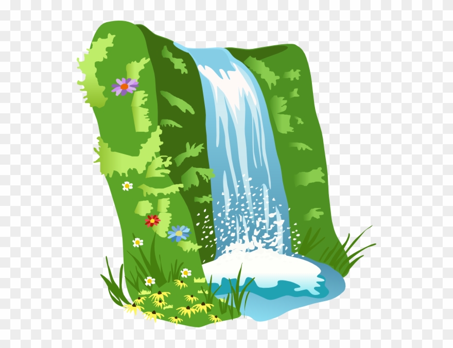 Mountain Clipart Nature - Waterfall Clipart Transparent Background - Png Download
