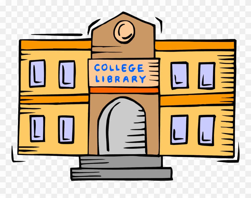 Library Building Clipart - Library Building Library Clipart - Png Download