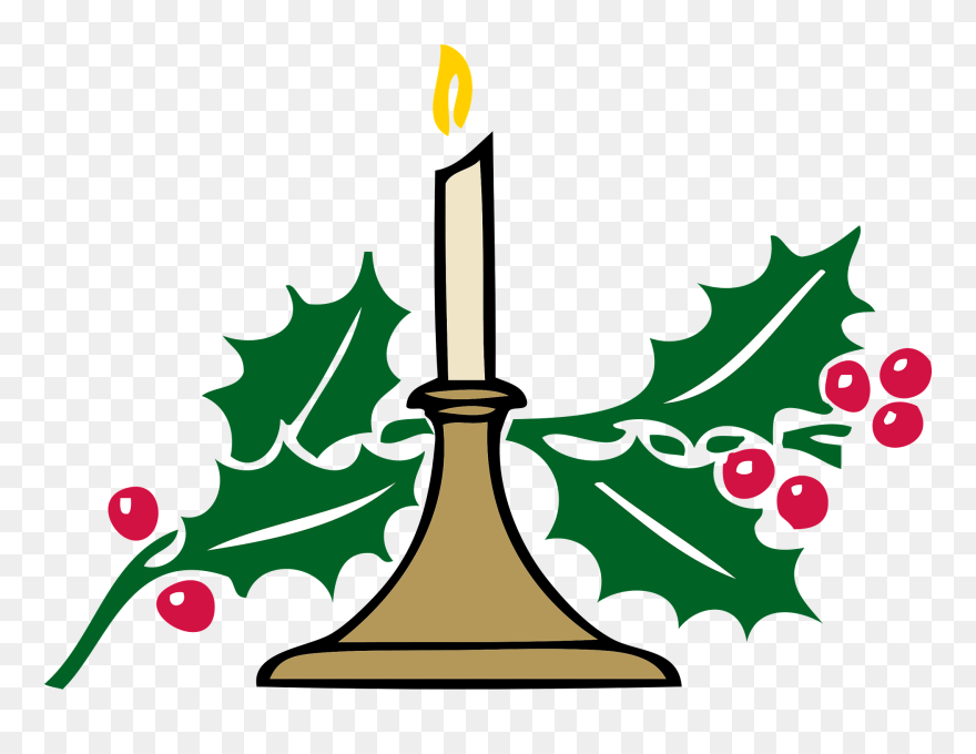 Christmas Vector Clipart - Free Christmas Candle Clip Art - Png Download