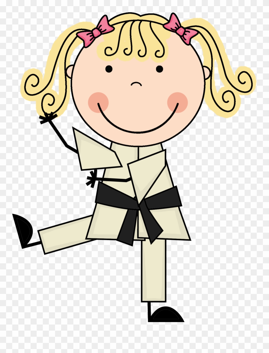 Korean Clipart Kid Martial Art - Clip Art Girl Writing - Png Download