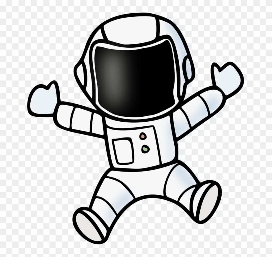 Astronaut Space Suit Outer Space Line Art Can Stock - Clip Art Space Man - Png Download