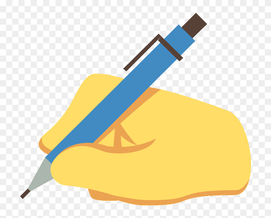 Emoji Clipart Writing - Emoji Escribir - Png Download