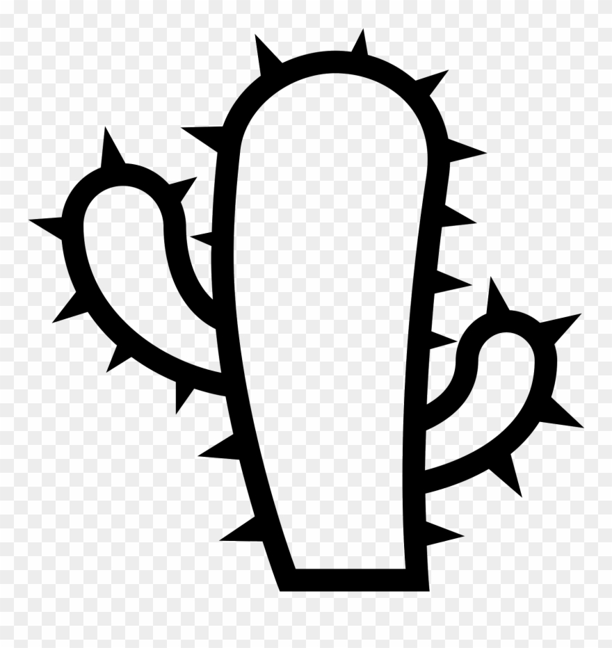 19 Black And White Cactus Clip Art Library Download - Kaktus Icon Png Transparent Png