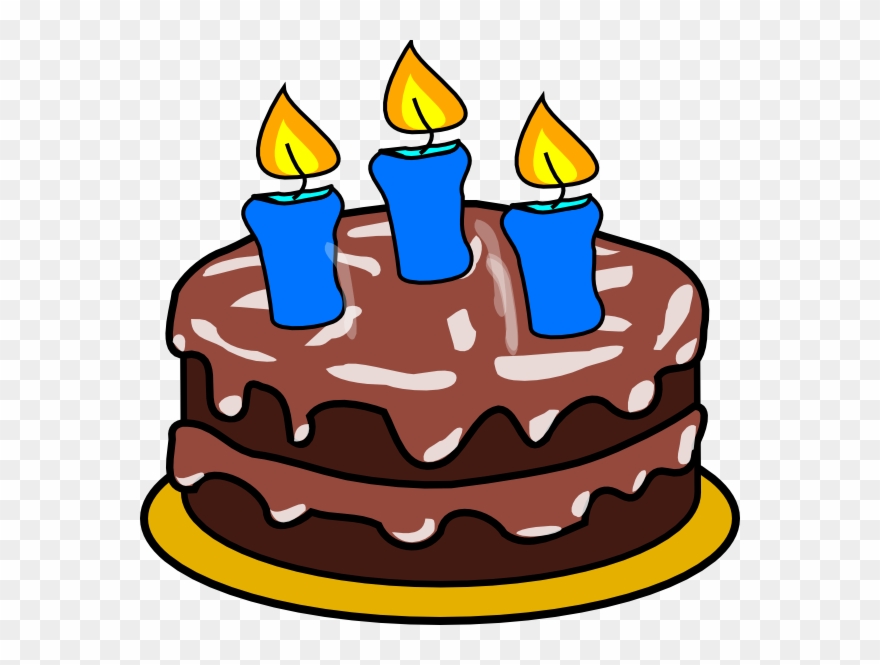 Clip Royalty Free Library Advent Wreath Clipart - Three Candles On Cake - Png Download