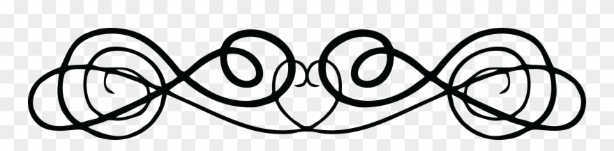 Free Clipart Of A Fancy Black And White Heart And Swirl - Black And White Heart Border - Png Download