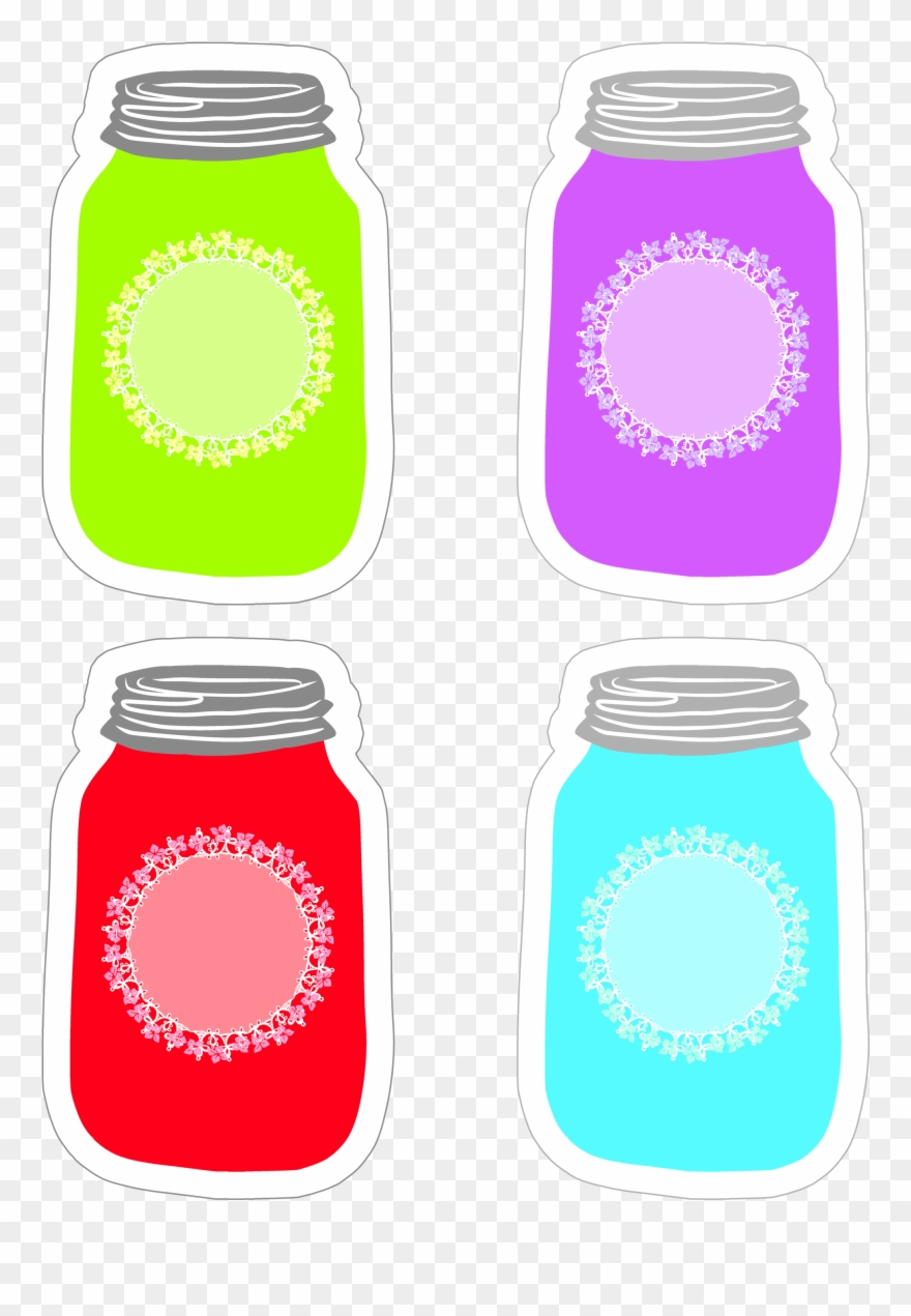 Colorful Mason Jar Tag Collection Free Printable - Color Mason Jar ...