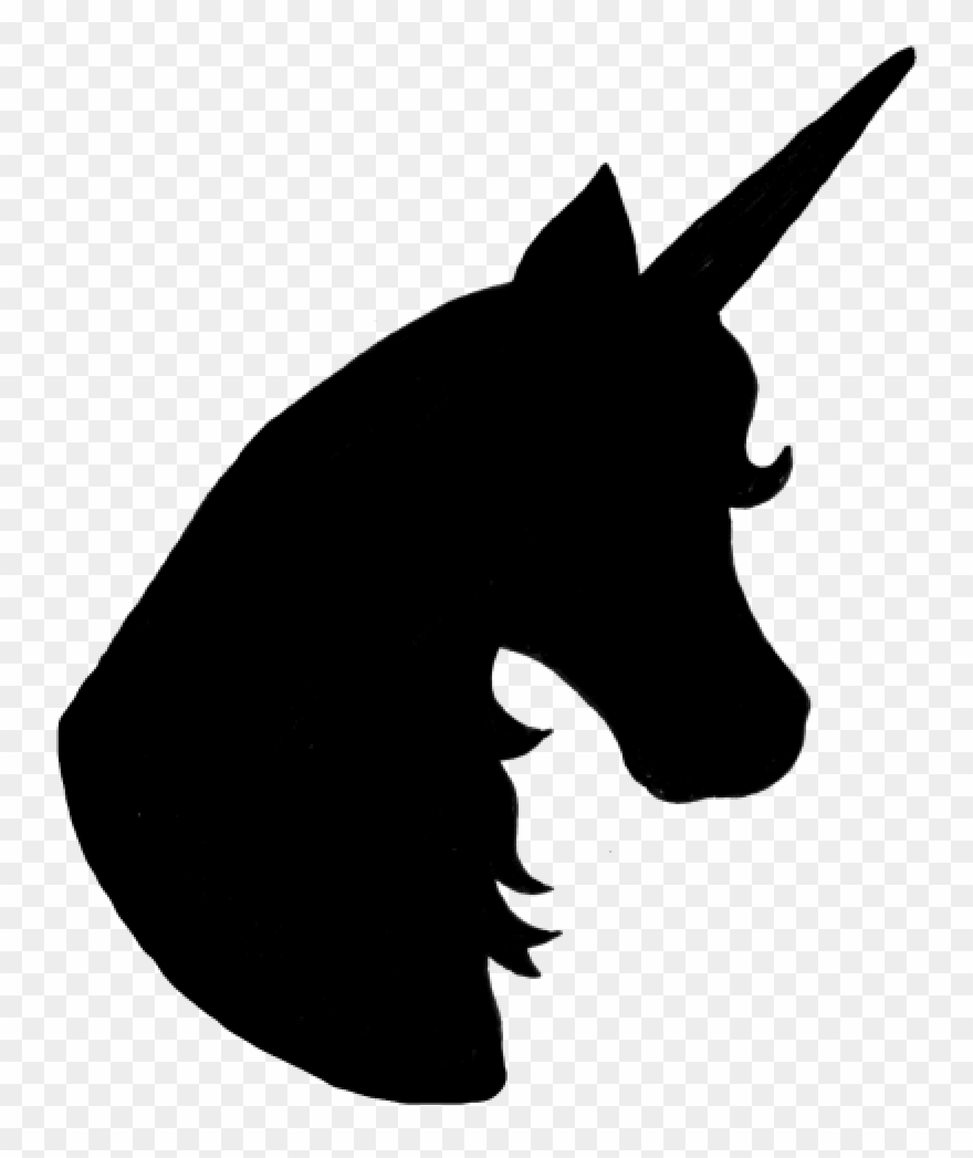 Unicorn Silhouette Unicorn Silhouette Head At Getdrawings - Unicorn Head Silhouette Png Clipart