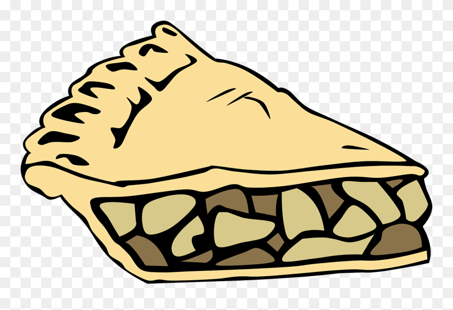 Pie Cake Apples Slice Piece Food Yummy - Apple Pie Slice Clip Art - Png Download