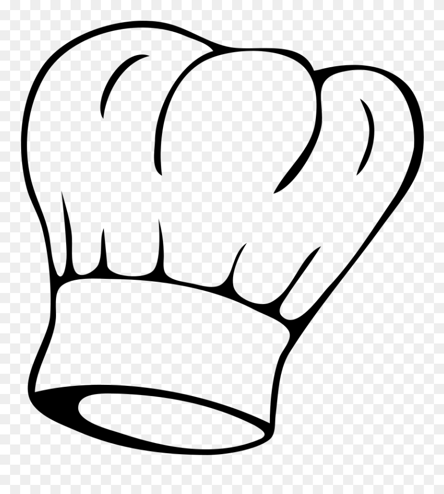 Picture Of Chef Hat - Chef Hat Clipart Black And White - Png Download