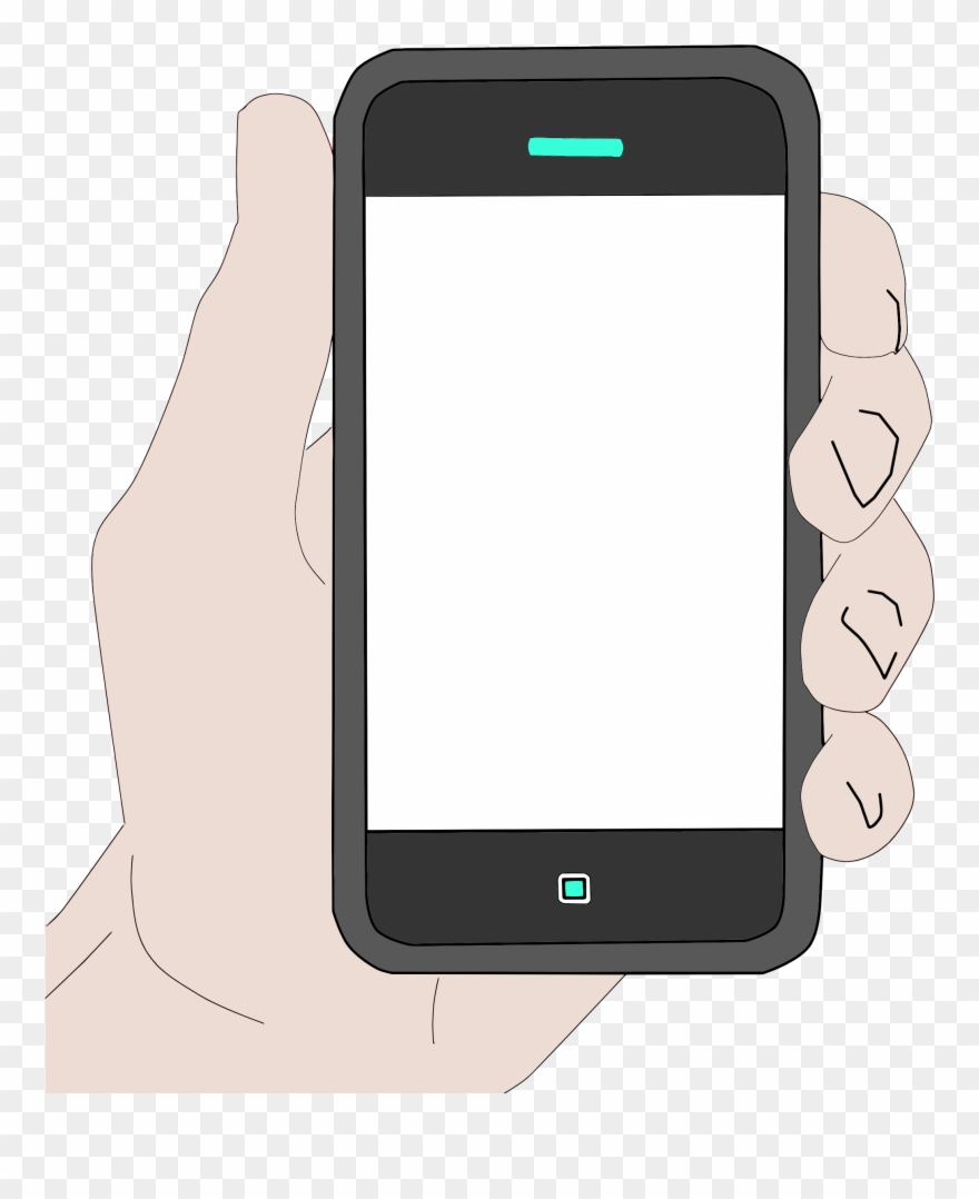 Big Image - Hand Holding Phone Clipart - Png Download