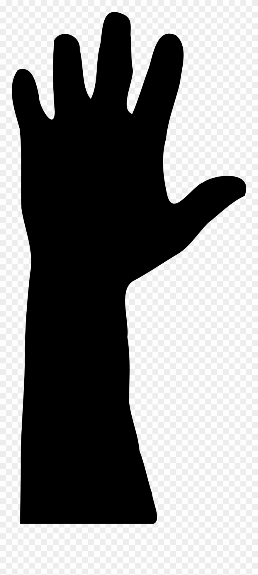 Silhouette Hand At Getdrawings - Hand Reaching Out Vector Clipart