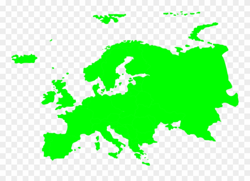 Europe World Map Drawing - Simple Europe Map Vector Clipart