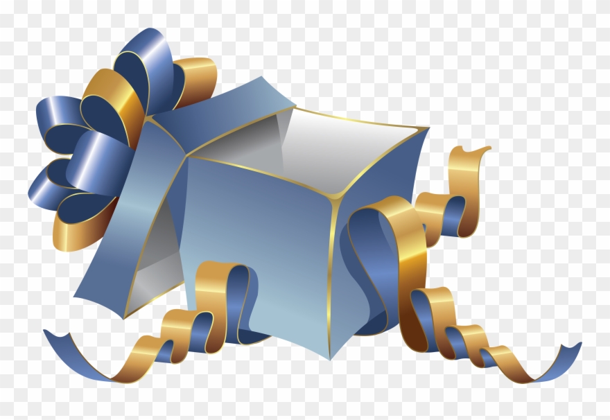 Transparent Blue Large Gift Box Png Clipartu200b Gallery - Open Gift Box Png Transparent Background
