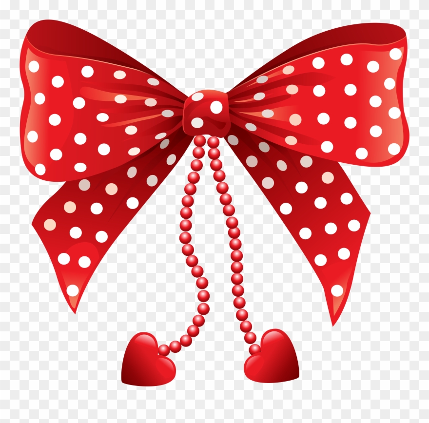 Polka Dot Bow Transparent Clip Art Image - Png Download