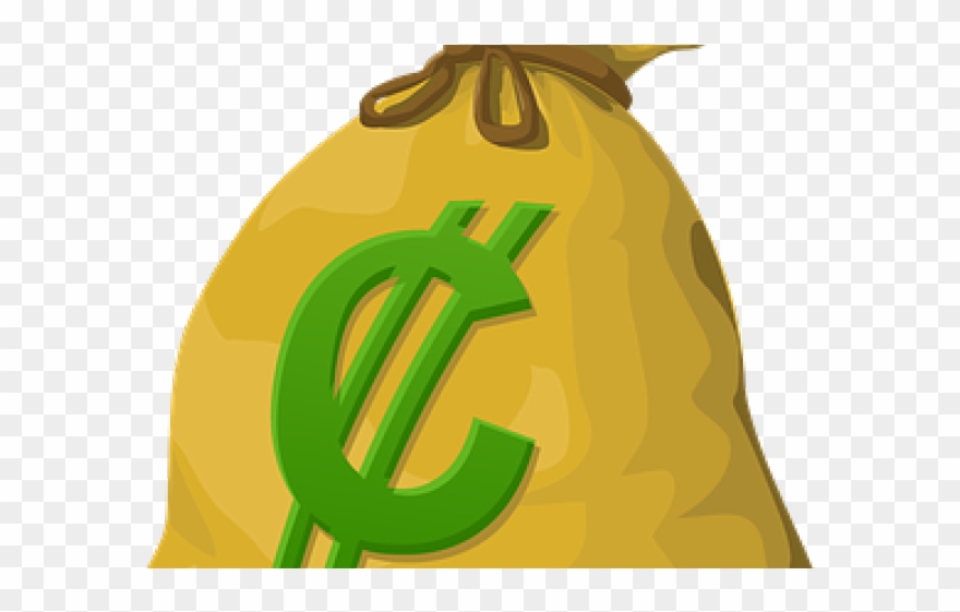 Buy Clipart Cash - Bag Of Money Cartoon Illustration Choker Pendant Charm - Png Download