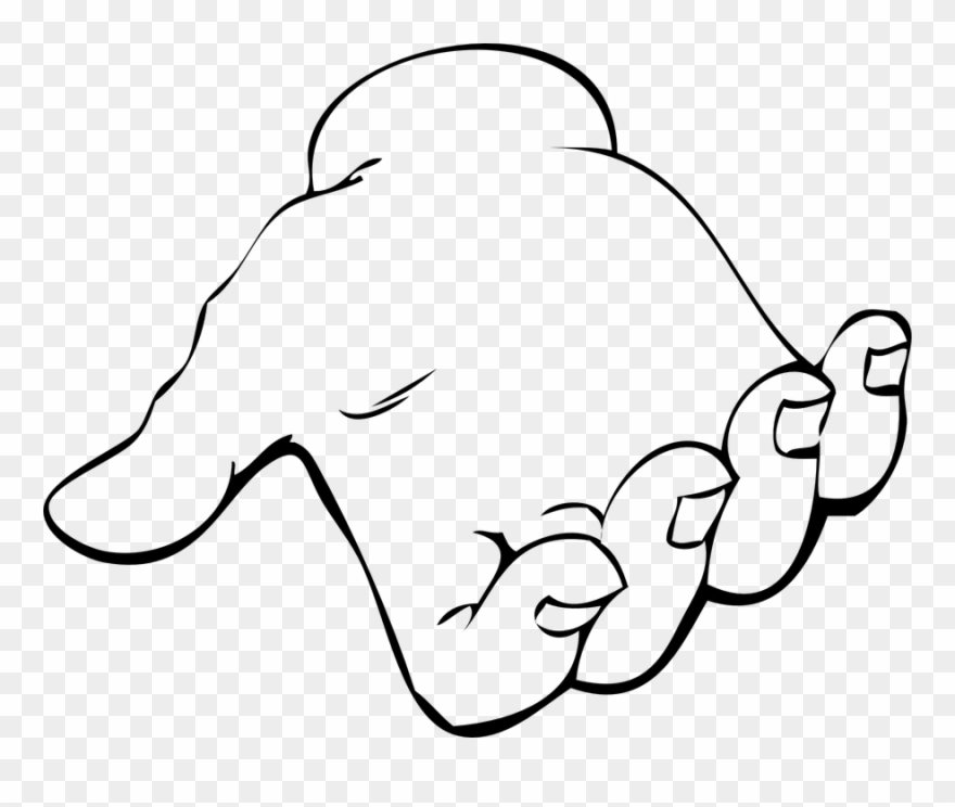 Hand Clipart Open - Cartoon Hands Holding Something - Png Download