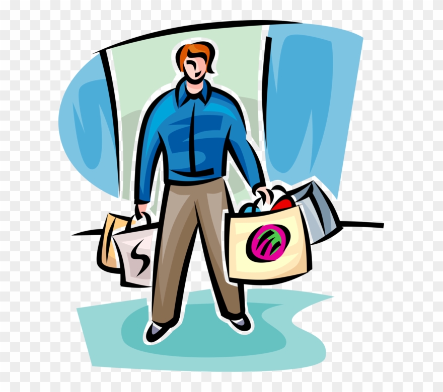 Buy Vector Person Shopping Jpg Library Download - Retail Clipart