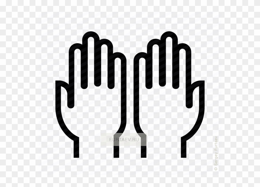 Download Outline Of Hand Vector Clipart Hand Clip Art - Stop Hand Sign Vector - Png Download