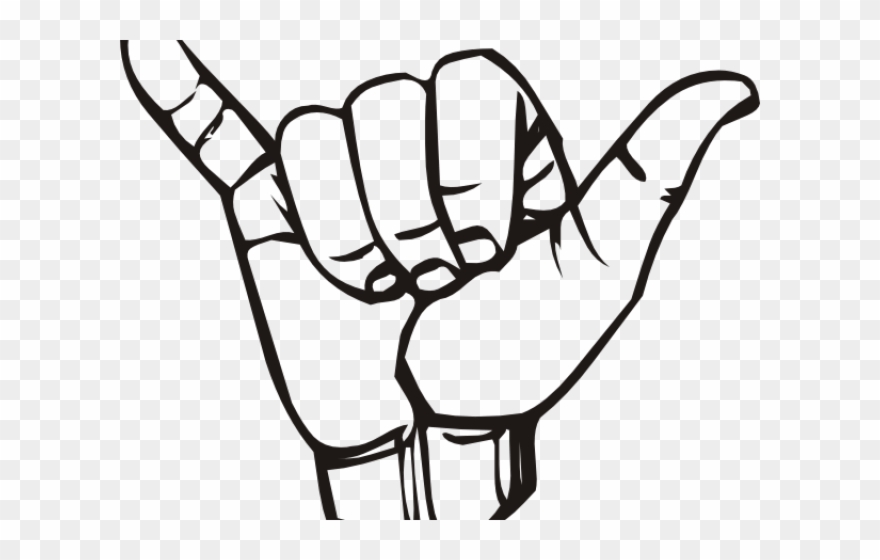 Hand Clipart Hang Loose - Stoke Hand Sign - Png Download