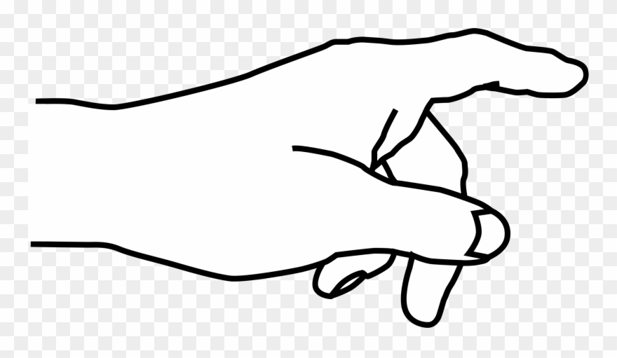 Clipart Sun Hand - Hand Pointing Clip Art - Png Download